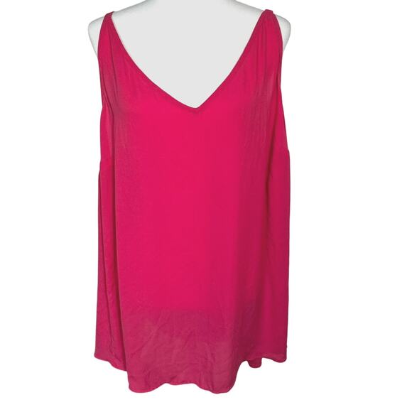TORRID Size 4X Pink Chiffon Swing Cami Tank Top Adjustable‎ Straps Lightweight - Picture 2 of 8